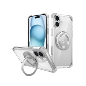 iPhone 16 - DeLX&trade; MagSafe Cover M. Kickstand - Gennemsigtig - DeLX&trade;