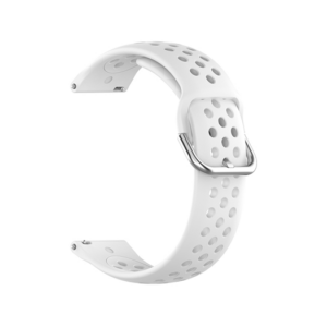 Samsung Galaxy Watch 7 (40/44mm) - 4Run&trade; Silikone Løbe Sportsrem - Hvid - 4Run