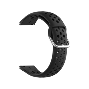 Samsung Galaxy Watch 3 (45mm) - 4Run&trade; Silikone Løbe Sportsrem - Sort - 4Run