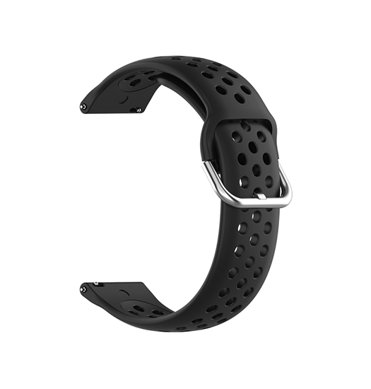 Samsung Galaxy Watch 3 (45mm) - 4Run™ Silikone Løbe Sportsrem - Sort - 4Run