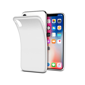 iPhone XS Max - PRO+ Design Mat Slim Silikone Cover - Hvid/Gennemsigtig - PRO+