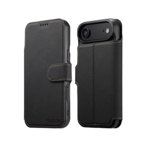 iPhone 17 Air - Suteni® 2-i-1 Læder Cover M. MagSafe - Sort - Suteni