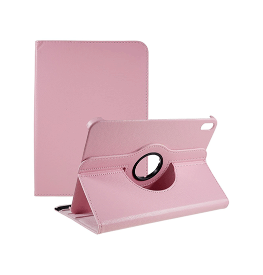 iPad Mini 6/7 (2021/2024) - Roterende Vintage 360 cover° Onefold Læder Cover - Pink - Retro Diary