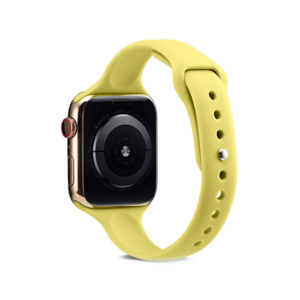 Apple Watch (38/40/SE/41/42mm) - ICON&trade; Tynd Classic Silikone Rem - Gul - ICON
