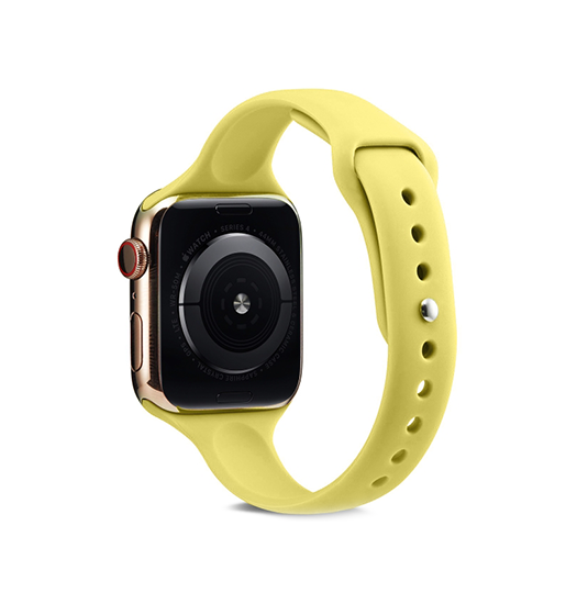Apple Watch (38/40/SE/41/42mm) - ICON™ Tynd Classic Silikone Rem - Gul - ICON