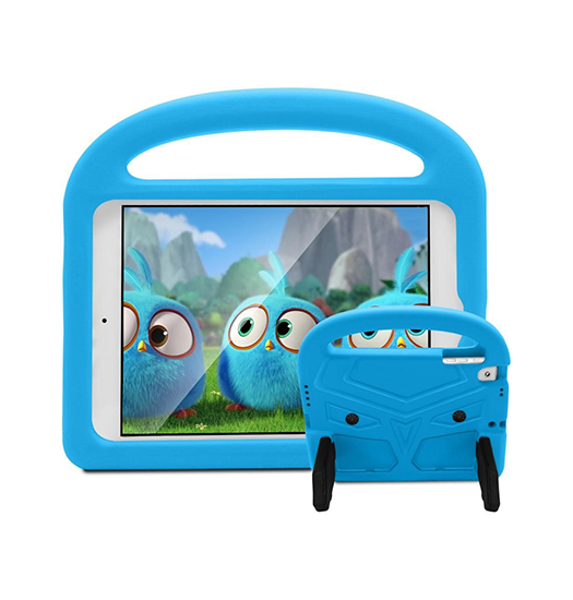 iPad Mini 4/5 - Stødsikkert Børnecover M. Håndtag & Stander - Blå - EVA