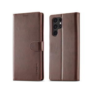 Samsung Galaxy S24 Ultra - LC.IMEEKE&trade; Læder Cover M. Kortholder - Brun - LC.IMEEKE