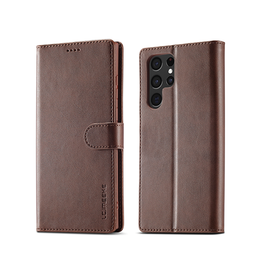 Samsung Galaxy S24 Ultra - LC.IMEEKE™ Læder Cover M. Kortholder - Brun - LC.IMEEKE
