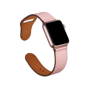 Apple Watch (38/40/SE/41/42mm) - FINESSE Ægte Læder Rem - Rose - FINESSE