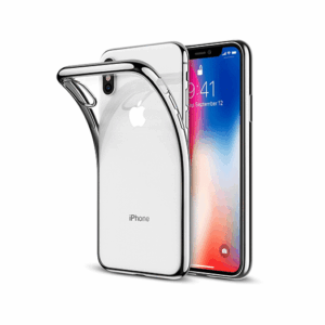 iPhone X/Xs - Deluxe&trade; Frame Silikone Cover - Sølv - DELUXE