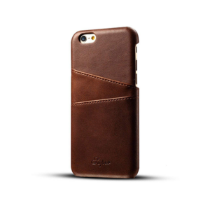 iPhone 6/6s - NX Design&trade; Læder Cover M.  Kortholder - Brun - NX Design