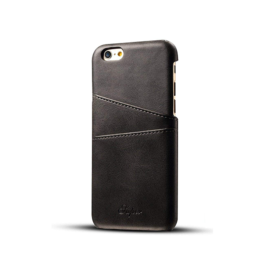 iPhone 6/6s Plus - NX Design™ Læder Cover M. Kortholder - Sort - NX Design