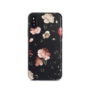 iPhone XS Max - Verdenatura Floral Flower Cover - Dark Rose - DeluxeCovers