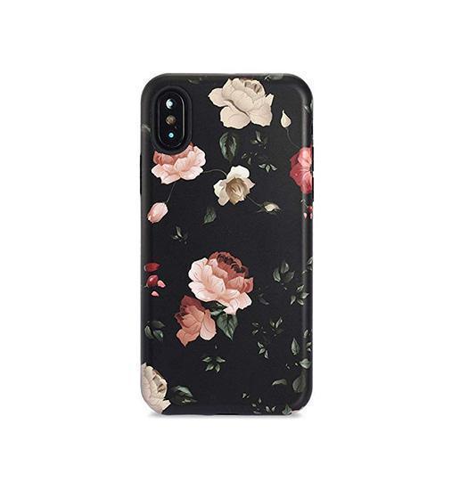 iPhone XS Max - Verdenatura Floral Flower Cover - Dark Rose - DeluxeCovers