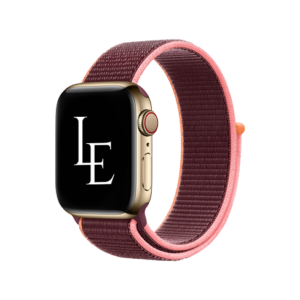 Apple Watch (38/40/SE/41/42mm) - L'Empiri&trade; Sport+ Nylon Velcro Rem - Blomme - L'Empiri&trade;