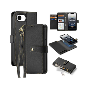 iPhone 16e - DUX DUCIS&trade; 2-i-1 Læder Etui M. Aftageligt Cover - sort - DUX DUCIS