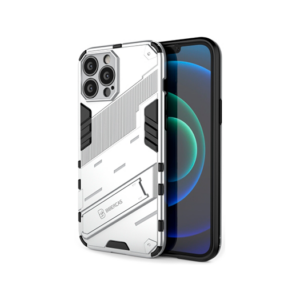 iPhone 13 Pro - Eagle&trade; PRZ Stødsikkert Cover M. Kickstand - Hvid - Eagle&trade;