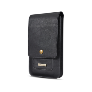 iPhone 17 Pro Max - DG.MING&trade; Læder Bælte Sleeve M. Kortholder - Sort - DG.MING&trade;