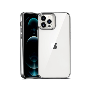 iPhone 12 Pro - ESR Pietet&trade; Tyndt Silikone Cover - M. Sølv Kant - ESR