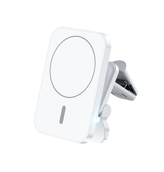 W-987 QI Trådløs MagSafe oplader til bil - Hvid - DeluxeCovers