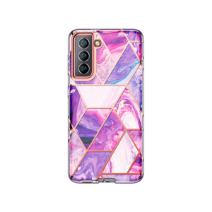 Samsung S21+(Plus) - UNIQ&trade; Marble Silikone Cover - LIlla - UNIQ
