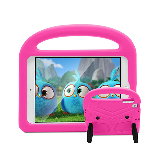 iPad Mini 4/5 - Stødsikkert Børnecover M. Håndtag & Stander - Pink - EVA