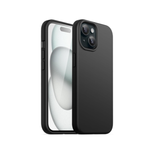 iPhone 15 Plus - Deluxe&trade; Soft Touch Silikone Cover - Sort - DeluxeCovers