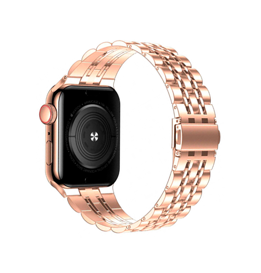 Apple Watch (42/44/SE/45/46/49mm) - Butterfly Stål Urlænke - Rose - DeluxeCovers