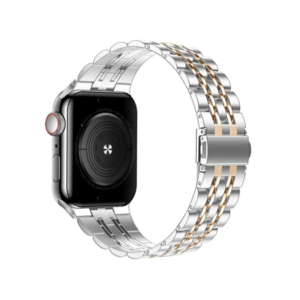 Apple Watch (38/40/SE/41/42mm) - Butterfly Stål Urlænke - Sølv/Rose - DeluxeCovers