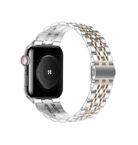 Apple Watch (38/40/SE/41/42mm) - Butterfly Stål Urlænke - Sølv/Rose - DeluxeCovers