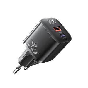 ESSAGER&trade; | 20W Hurtigoplader  Vægoplader 3.0  Sort - ESSAGER