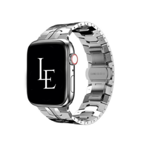 Apple Watch (42/44/SE/45/46/49mm) - L'Empiri&trade; Crono Stål Rem - Sølv - DeluxeCovers