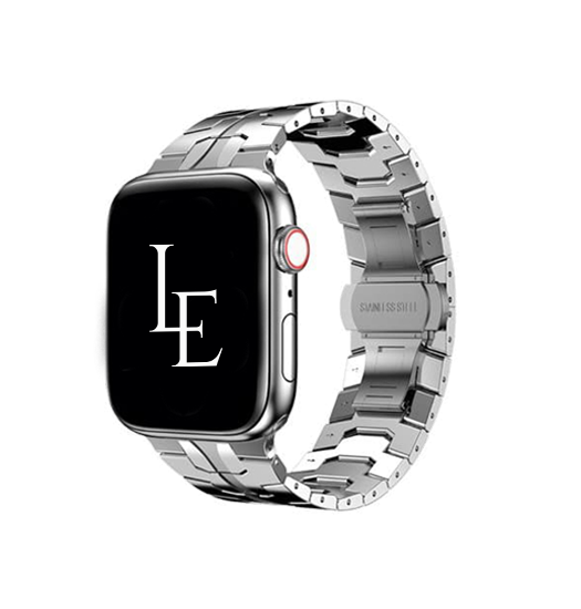 Apple Watch (38/40/SE/41/42mm) - L'Empiri™ Crono Stål Rem - Sølv - DeluxeCovers