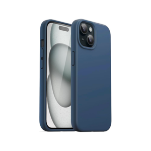 iPhone 15 - Deluxe&trade; Soft Touch Silikone Cover - Blå - DeluxeCovers