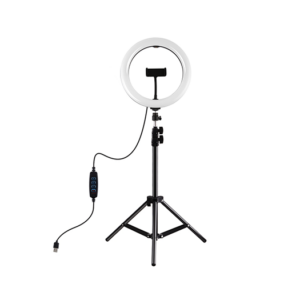 DELUXE&trade; - Pro BIG Ringlys Stander Stativ M. USB - Sort - DeluxeCovers