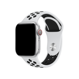 Apple Watch (38/40/SE/41/42mm) - 4Run&trade; Silikone Løbe Sportsrem - Hvid - 4Run