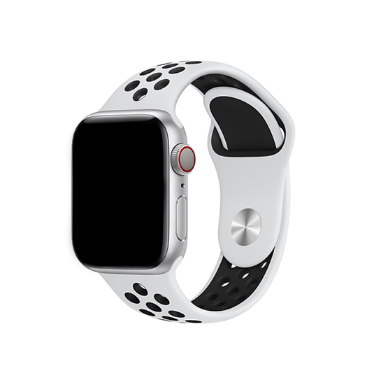 Apple Watch (38/40/SE/41/42mm) - 4Run™ Silikone Løbe Sportsrem - Hvid - 4Run