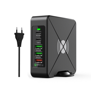 QC 3.0 - USB Ladestation 2xUSB-C, 3xUSB-A - 75W - DeluxeCovers