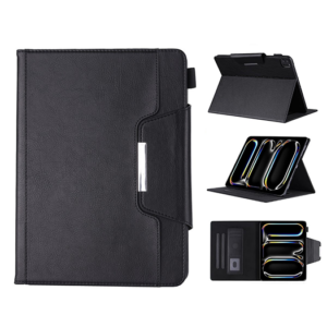 iPad Air 11" (2024/2025) - Verona&trade; Multietui Ægte Læder Cover - Sort - Verona