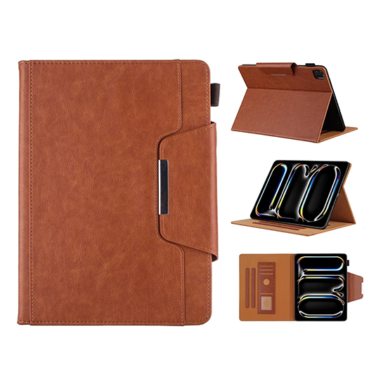 iPad Air 11" (2024/2025) - Verona™ Multietui Ægte Læder Cover - Brun - Verona