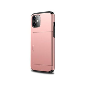 iPhone 12 Mini - Deluxe&trade; Håndværker Cover M. Kortholder - Pink - DeluxeCovers