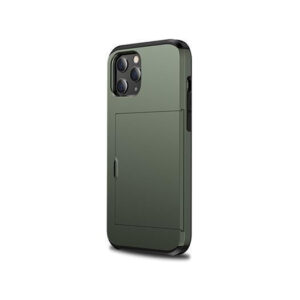 iPhone 12 Pro Max - Deluxe&trade; Håndværker Cover M. Kortholder - Army - DeluxeCovers