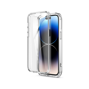 iPhone 14 Pro - DeLX&trade; Full 360° Silikone Cover - Gennemsigtig - DeLX&trade;