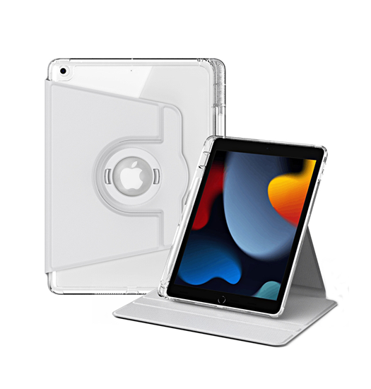 iPad Pro 9.7" (2015) - Akrylisk 360° Cover m. Stander - Lysegrå - DeluxeCovers