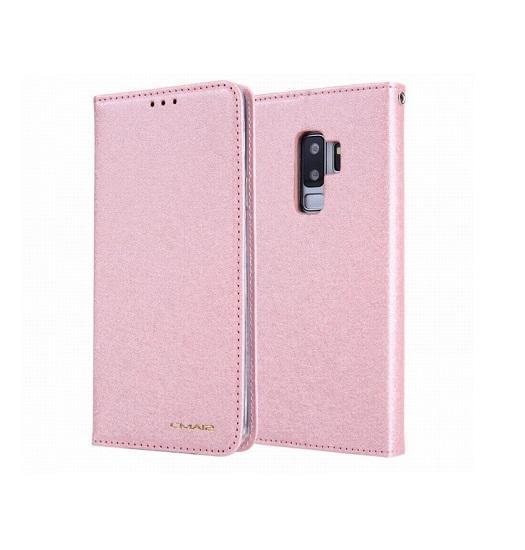 Samsung Galaxy S9 - CMAIS Stof Flipcover Etui - Rosa/Guld - CMAIS