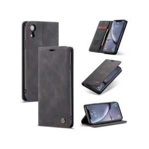 iPhone XR - CaseMe&trade; Noble Læder Etui / Pung - Sort - CaseMe