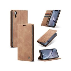 iPhone XR - CaseMe&trade; Noble Læder Etui / Pung - Brun - CaseMe