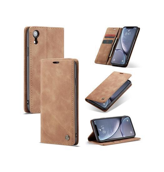 iPhone XR - CaseMe™ Noble Læder Etui / Pung - Brun - CaseMe