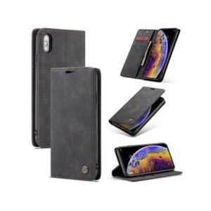 iPhone XS Max - CaseMe&trade; Noble Læder Etui / Pung - Sort - CaseMe