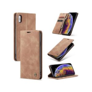 iPhone XS Max - CaseMe&trade; Noble Læder Etui / Pung - Brun - CaseMe